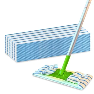 High Cleaning Standards Blue Disposable Microfiber Mop Pads Replacement Flat Mop Heads Floor Microfibre Mopping