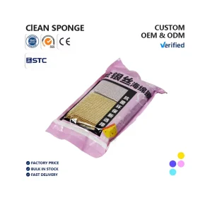 High-Degreasing Microfiber Non-Toxic Dish Scouring Pad for Kitchen Sink and Stove Cleaning
