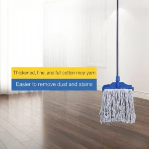 High Density Cotton Yarn Mop Super Water Locking Effect Long Service Stable Cleaning Mop for Daily Family Sanitation