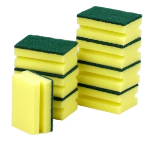High Density Dishwashing Scrubber Sponges Scouring Pads for Dishes Cleaning Stain Removal Kitchen Cleaning Products