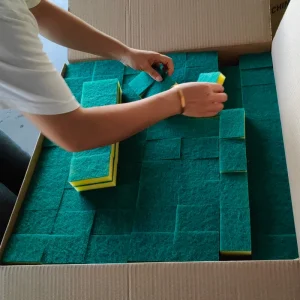 High-Density Kitchen Dish Scouring Pad with PU Polyester Sponge