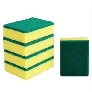 High-Density Kitchen Scouring Pads and Sponges Pack of 10 for Heavy-Duty Sink Cleaning