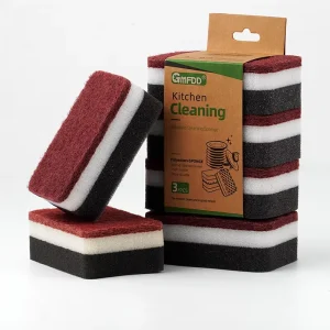 High-Density Soft Scrub Dishwashing Sponge and Scouring Pad