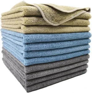 High Density Square Microfiber Cleaning Cloth for Home Car Detailing Super Absorbent Lint Free Eco Friendly Towel for Kitchen