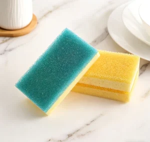 High Density Temperature Sensitive Scrub Sponge Kitchen Sponge for Pot Dish Cleaning