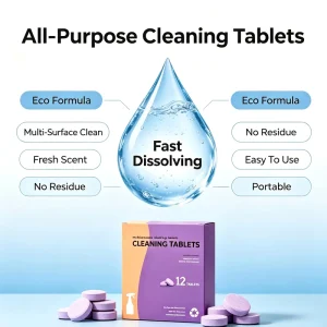 High Efficiency All Purpose Cleaner Tablets Multi Surface Effervescent Cleaning Tablets for Kitchen and Bathroom