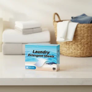 High Efficiency Disposable Laundry Detergent Sheets with 50% 80% Active Ingredients Medium Foam Unscented Fragrance