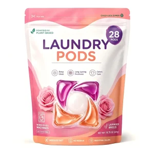 High-Efficiency Laundry Detergent Pods Strong Cleaning Power Eco-Friendly