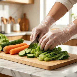 High Elastic CPE Waterproof Heat Resistant Disposable Gloves for Kitchen Cleaning Eco Friendly Medium Thickness Optional Colors