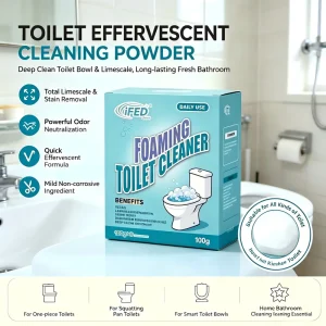 High-Foam Toilet Cleaning Powder for Whitening and Urine Scale Removal