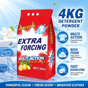 High-Foaming 4kg Eco-Friendly Laundry Detergent Powder Stain Remover Factory