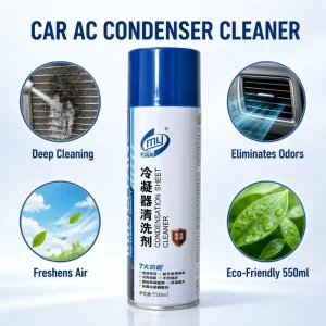 High Power Car AC Condenser Cleaner Spray Foaming Coil Degreaser Removes Dirt Dust Grease HVAC Fins