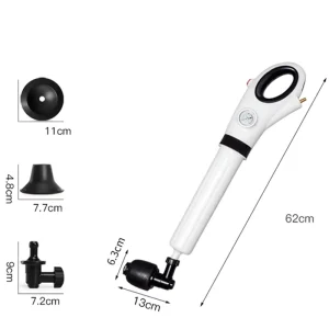High Pressure Air Drain Blaster Gun and Toilet Plunger Plumbing Tool
