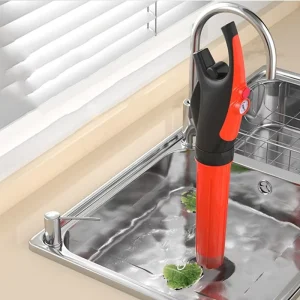 High Pressure Air Drain Blaster Gun and Toilet Plunger for Bathtubs, Showers, and Clogged Pipes