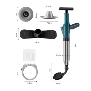 High-Pressure Air Toilet Plunger for Toilet Pipes, Floor Drains and Sewers