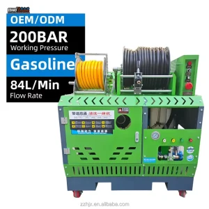 High Pressure Cleaning Tool Sewer Cleaner 200bar Remote Drain Cleaning Machine