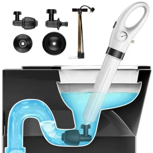 High-Pressure Drain Pipe Cleaner Sewer Pipe Dredging Device for Toilets Bathroom and Kitchen