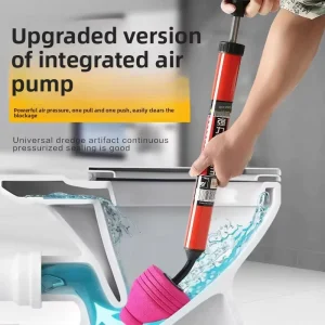 High Pressure Toilet Plunger Air Pump Drain Cleaner Pneumatic Blaster for Kitchen Bathroom Sewer Pipe