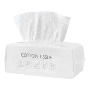 High Quality 100pcs Disposable Eco friendly 1 Ply Thick Cotton Soft Facial Tissue Home Use Additives