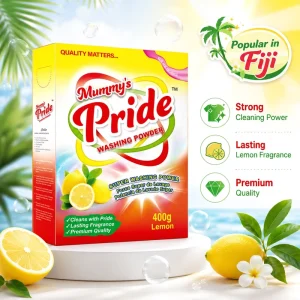 High Quality 400g Pride Free Custom Washing Powder Detergent Strong Lemon Perfume Multipurpose High Foam Stain Remover for Fiji