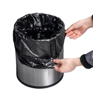 High Quality 55 Gallon Foldable Black Plastic Trash Bag Valve Heavy Duty Heat Seal Customizable Roll Premium for Garbage
