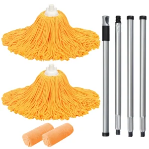 High Quality Absorbent Color Microfiber Magic Spin Round Wet Mop Refill Head for Home Cleaning Mopas