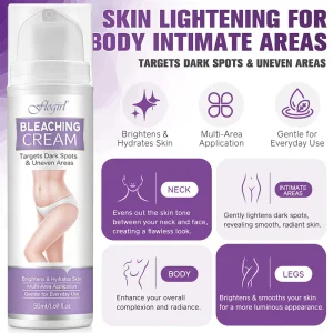High Quality Best Women Private Parts Bleaching Cream Instant Under Leg Lightening Body Bleach Cream for Dark Skin
