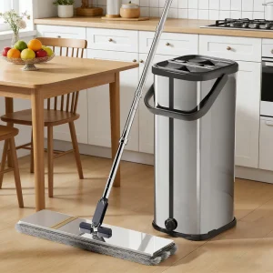 High Quality Big Size House Cleaning Hands Free Sliver 360 Degree Rotating Head Durable Heavy Duty Extendable Handle Flat Mop