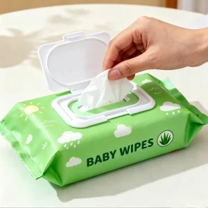 High Quality Custom Logo Antibacterial Disposable Strong Soft Non Woven Cleansing Baby Wipes
