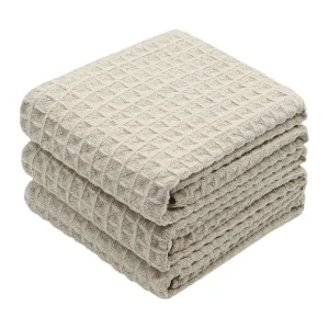 High Quality Custom logo Waffle Weave Cleaning Cloths Microfiber Kitchen Towels for Dish Soft Absorbent Home Textiles Towel Set