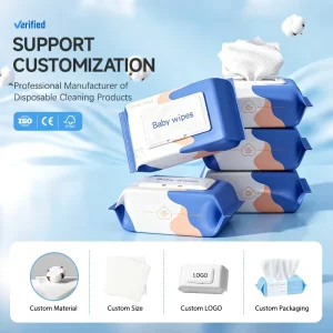 High Quality Customized Eco-friendly Biodegradable Daily Cleaning Baby Flushable Wet Wipes