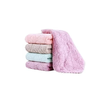 High Quality Double Sided Microfiber Dishcloth Powerful Degreasing Table Cleaning Towel for Household Kitchen Use