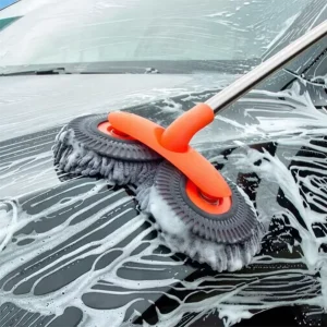 High Quality Dual head Car Washing Brush 360 Rotation Car Wash Mop Tool Set Long Handle Telescopic Soft Brush