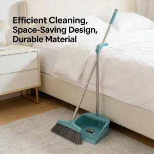 High Quality Durable Stainless Steel Magic Broom Long Handled Dustpan Set Soft Bristles PP for Home Cleaning for Kitchen Floors