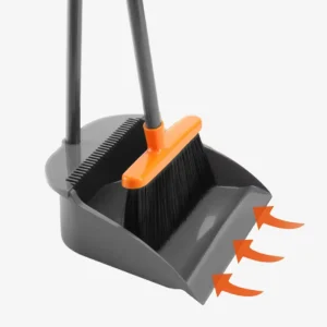 High Quality Durable Stainless Steel Magic Broom Long Handled Dustpan Set Soft Bristles PP for Home Cleaning for Kitchen Floors