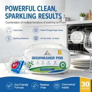 High Quality Eco-Friendly Disposable Dishwasher Detergent Pods 12.5g Gel Lemon Fragrance for Kitchen Use