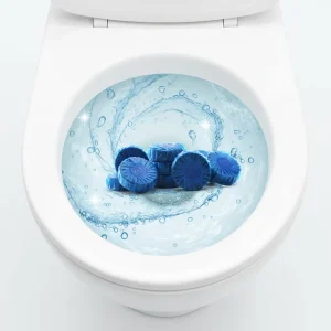 High Quality Eco Friendly Solid 4 Capsule Blue Toilet Bowl Cleaner Deodorant Block