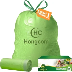 High Quality Eco friendly Trash Bags for Kitchen&Household Biodegradable Compostable Drawstring Bags
