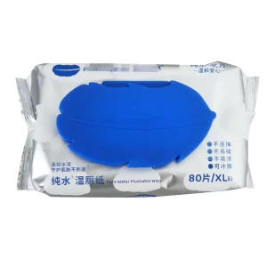 High Quality Flushable Toilet Wet Wipes for Adults Private Label OEM 80 Count