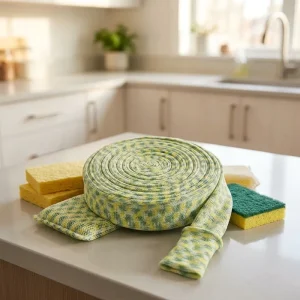 High Quality Kitchen Cleaning Scrubber Raw Material Sponge Scourer Cloth Roll