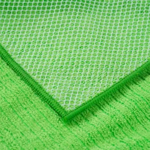 High Quality Kitchen Towels Color Dish Cloth Super Absorbent Fast Drying Microfiber Cleaning Cloth With Scrub Side