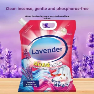High Quality Lavender Laundry Detergent Long Lasting Fragrance Powerful Stain Removal Delicate Fabrics Phosphate Free 3kg