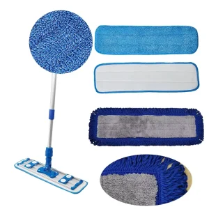 High Quality Microfiber Flat Mop Cleaning Mop Flat Mop Pad Refill Aluminium Frame with Telescopic Handle