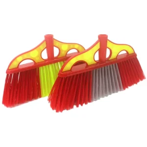 High Quality PP Plastic Broom & Dustpan Set with Wooden Handle and Flagged Bristle Durable Lightweight Factory Direct Supply