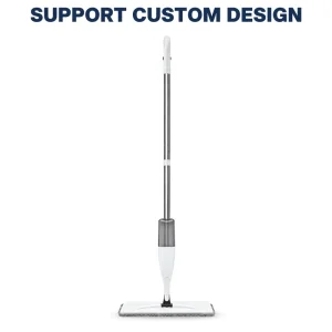 High Quality Sliding Wringing Microfiber Stainless Steel Lightweight Self Wringer Reusable Square Head Wet Dry Spray Mop for