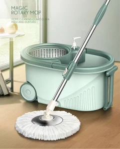 High Quality Spin Floor Mop Lazy Mops Popular Household Magic Rotating Mops for Floor Easy Clean Microfiber Green