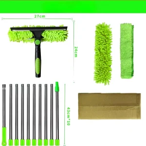 High Reach Duster Kit with 20 Foot Telescopic Pole 4-12 ft Extension Pole Microfiber Aluminum