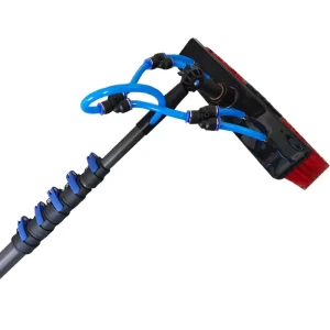 High Rise Carbon Fiber Telescopic Pole Brush Kit Water Fed Solar Panels Window Cleaning System OEM Customizable