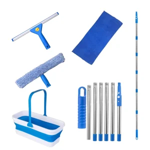 High-Rise Outdoor Glass Cleaning Tool Home Window Squeegee Scrubber for Housekeeping Window Washing