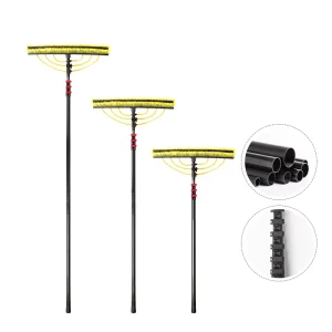 High Strength 12m Extendable Fiber Carbon Telescopic Rod Water Fed Window Washing Pole Cleaning Tool